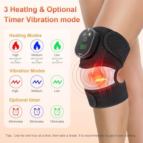 Electric 3-in-1 Cordless Heated Massager with Heat 2 Pack