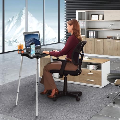 Tabletote Portable Laptop Computer Desk Stand Table Foldable Compact Lightweight Adjustable Height 19-29 inches for Travel Remote Work Home Office School Debate