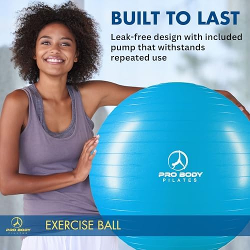 ProBody Pilates Yoga Ball - Gym Grade Exercise Ball