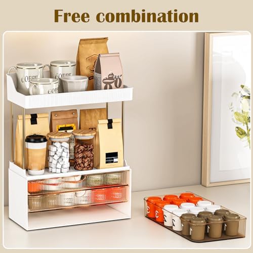 caktraie 2 Sets 5 Tier Acrylic Makeup & Bathroom Vanity Organizer