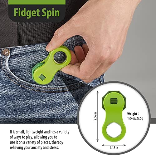 Yolscue Fidget Toy,Fidget Spinners Toy for Adults and Kids,Gifts Suitable for Children with Autism and ADHD,Quiet Office Desk Toy,Excellent for Relieving Stress and Anxiety Toys(Green)