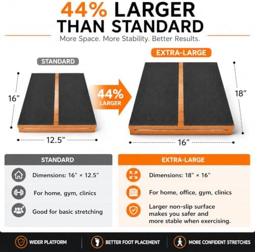 MUCITAGF 16" Wide Slant Board for Calf Stretching, Calf Stretch Board