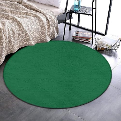 Large Round Area Rug Home Decor Modern Bathroom Rug Kitchen Office Circle Rug for Living Room Sofa Circle Cute Mat Green, 36inch