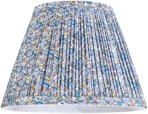 GO&SO Small Pleated Lamp Shades Set of 2,5"×9"×6.4" Bell Shade Boho Floral