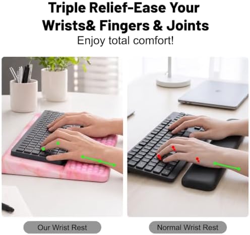 Keyboard Stand with Wrist Rest，Ergonomic Keyboard Riser Holder Lifter Tray