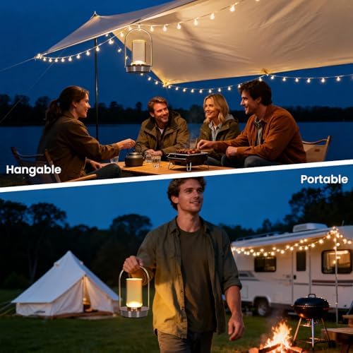 Portable Crystal Lantern Table Lamp Outdoor Indoor,4000mAh Cordless Small LED Desk Lamp Rechargeable,3-Color Dimmable Waterproof Shower Lamp for Shower Patio Bar Camping(Silver)