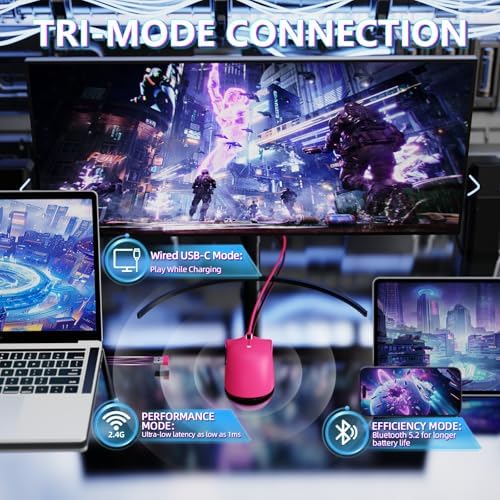 ATTACK SHARK X11 SE Tri Mode Lightweight Wireless Gaming Mouse - Berry Red