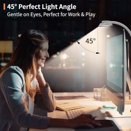 LED Desk Lamp with Clamp, 12W Brightness Office Desk Light for Home Office