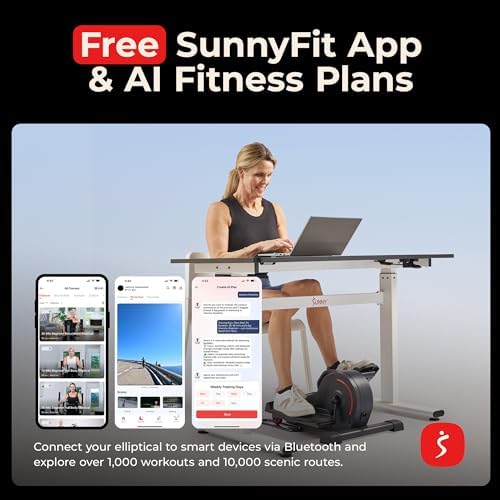 Sunny Health & Fitness Under Desk Pedal Elliptical Machine Leg Exerciser