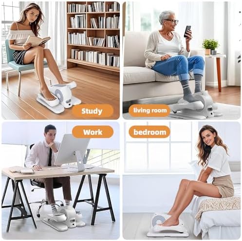 Under Desk Elliptical 12 Gear Adjustable Leg Exerciser for Seniors