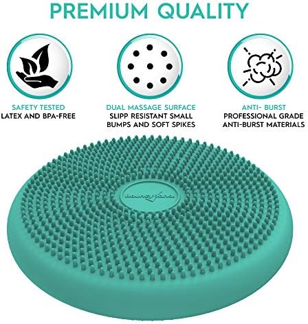 Bouncyband – Wiggle Seat – Green, 13” D – Large Sensory Cushion for Kids