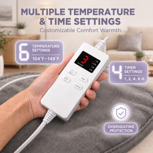 Neck and Shoulder Heating Pad, Heat pad for Back Pain Relief Period Cramps