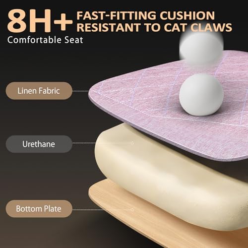 GTPLAYER Gaming Chair with Footrest, Big and Tall Game Chair High Back Computer Office Chair with Lumbar Support for Adults, Ergonomic Swivel Games Chair with Cushion Gaming, Fabric Pink