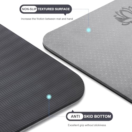 UMINEUX Yoga Mat Extra Thick 1/3'' & 2/5" Non Slip Yoga Mats for Women Eco Friendly TPE Fitness Exercise Mat with Carrying Sling & Storage Bag