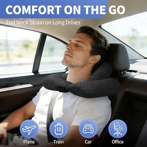 Back Sleeping Training Neck Pillow for Office, Recliner & Car
