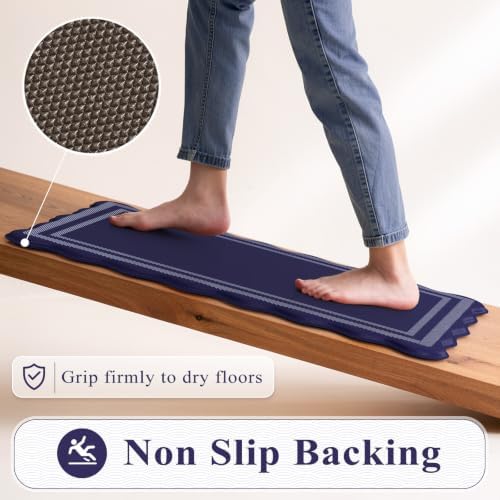 KIMODE Anti Fatigue Mats for Kitchen Floor,Farmhouse Kitchen Rugs Sets of 2