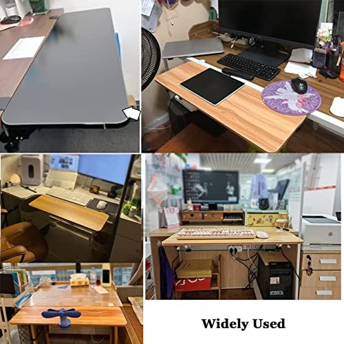 V3VOGUE 90° Foldable Desk Extender Armrest Shelf, Extended Desktop and Space Saver, Clamp-On Keyboard Drawer Tray, with K-Bracket, Ergonomic Computer Elbow Arm Support Relieve Fatigue