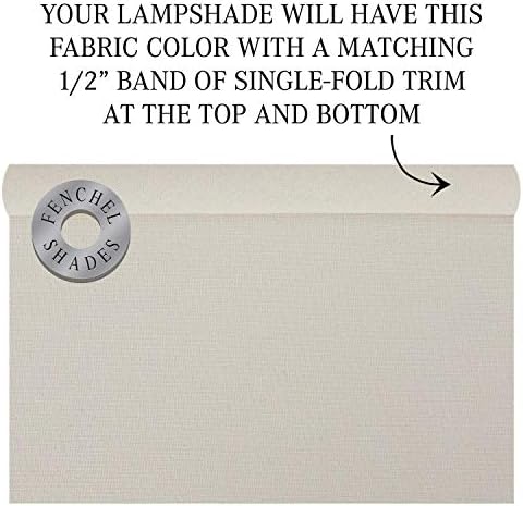 FenchelShades.com Lampshade 6" Top Diameter x 10" Bottom Diameter x 8" Slant Height 6x10x8" with Spider Attachment Diameter 0.4 Inch for Lamps with a Harp (Ivory)