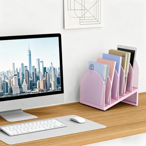 gianotter Desktop File Organizer with 5 Compartments