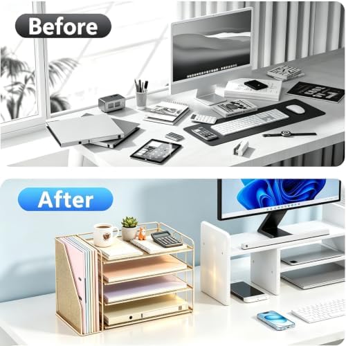 gianotter 4-Tier Paper Organizer With Magazine Holder