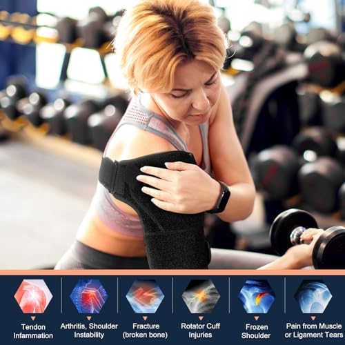 Shoulder Brace for Men and Women,Adjustable Shoulder Compression Sleeve
