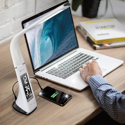 OttLite Thrive ClearSun LED Lamp with USB, White