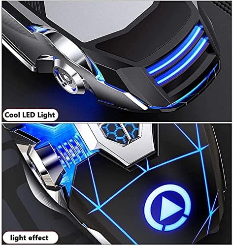 LED Mechanical Gaming Keyboard and Mouse Combo Set, Multi-Colored Backlit Gaming Keyboard