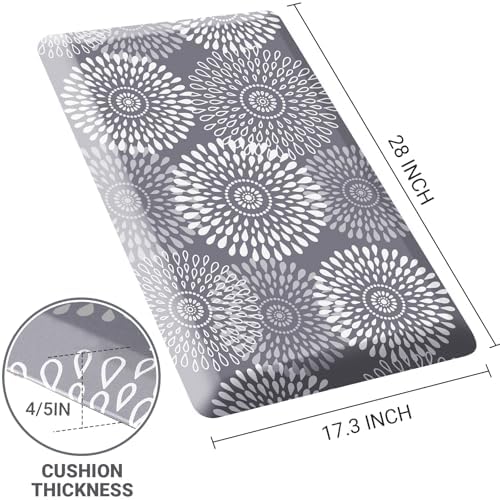 Kitchen Mat Water-Resistant Kitchen Rugs Cushioned Anti-Fatigue Floor Mat