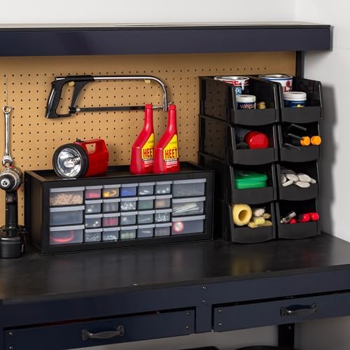 IRIS USA 26-Drawer Teacher Toolbox, Stickers, Markers, Made in USA, Black