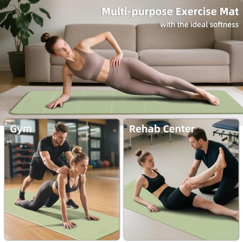 ILILI Foldable Yoga Mat 10mm, Extra Thick, Extra Long, 75x26x0.4 Inch, TPE