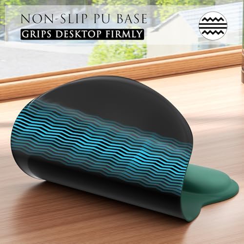 MROCO Ergonomic Mouse Pad with Gel Wrist Rest, 9.4 x 8.1 in, Forest Green