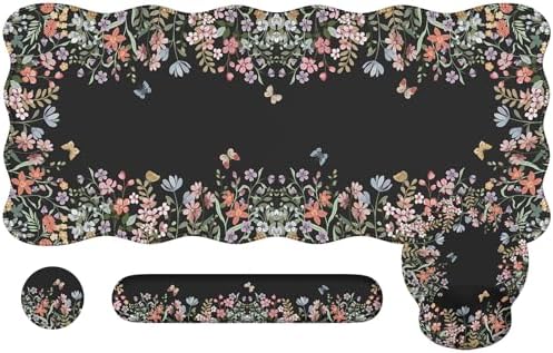 iCasso Black 4in1 Mousepad, 35.4"x15.7" Desk Blotter for Classroom