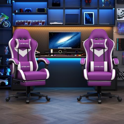 Gaming Chair Ergonomic Gamer Computer Office Chair,Footrest Lumbar Support