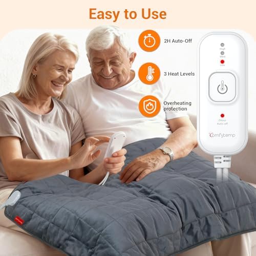 Comfytemp Weighted Extra Large Heating Pad 27"×35", Far Infrared, King Size