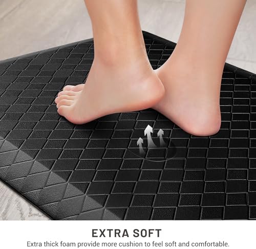 HappyTrends Kitchen Floor Mat - 4/5 Inch Thick Anti-Fatigue Kitchen Rug