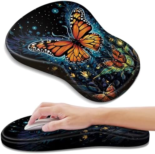 YIWEI Ergonomic Mouse Pad with Wrist Rest for Carpal Tunnel Pain Relief