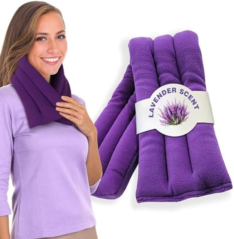 SunnyBay Lavender Heating Pad, Neck and Shoulder Wrap, 26x6 inch, Purple