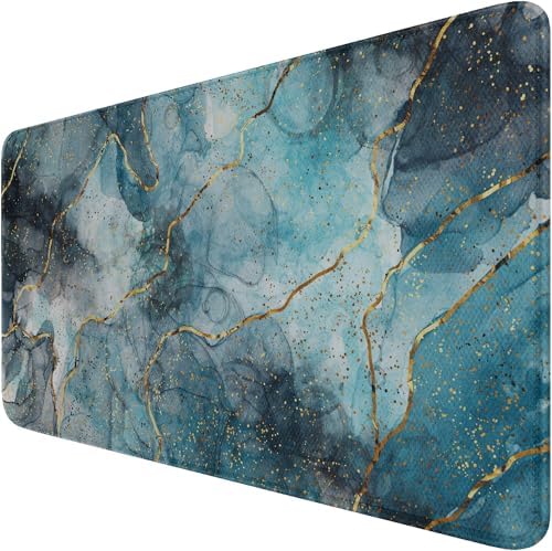 Large Gaming Mouse Pad with Stitched Edges (35.4X15.7In) Waterproof Pad