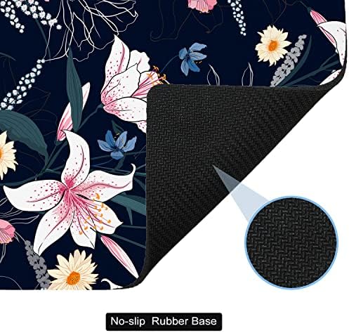 Small Mouse Pad Cute, Mini Mouse Pads for Wireless Mouse and Laptop, Travel Mousepad with Designs - Aesthetic Floral, Portable Mousepads with Non-Slip Rubber Base for Women - 5.5 x 7 in