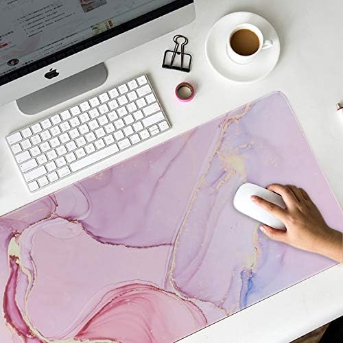 iCasso Extended Gaming Mouse Pad 35.4x15.7in Desk Pad,Glitter Marble