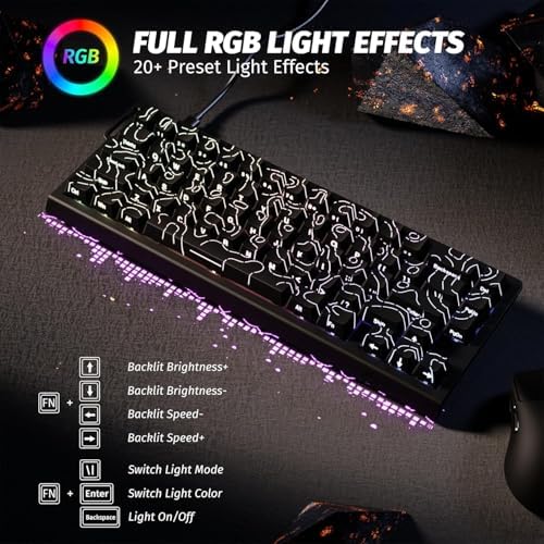 ATTACK SHARK X68HE RT Mechanical Gaming Keyboard 60% Wired TKL-BlackContour