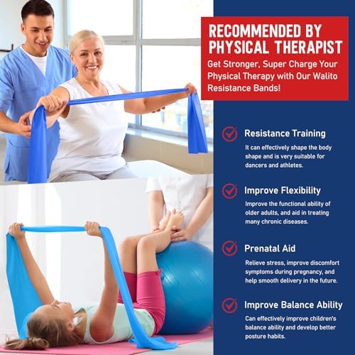 Resistance Bands for Working Out, Stretch Bands for Exercise, Yoga, Pilates