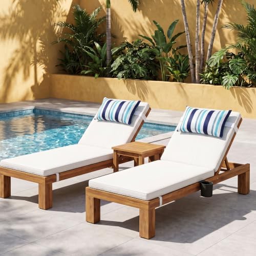 2 Pcs Outdoor Headrest Pillow for Patio Chaise Lounge 11"x16"