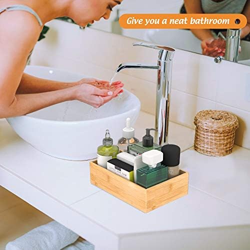 Bamboo Kitchen Drawer Organizer 9"x 6", Storage Box for Utensil Organizer