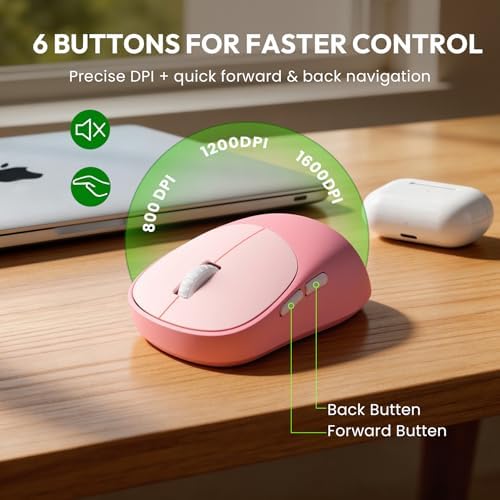 Wireless Keyboard and Mouse Combo, Typewriter Keyboard, Magnetic Wrist Rest