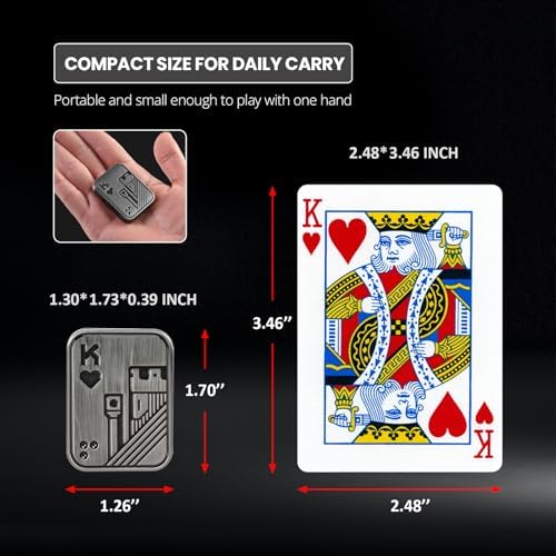 ITOKEY Fidget Toys Adults, Poker Card Fidget Toy, Metal Magnetic Slider