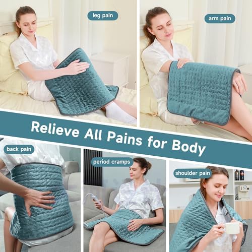 Heating Pad for Mom Christma s Birthday Gifts, 17"x33" Large Heating Pads for Back Pain Period Cramps Relief & Relax, Moist/Dry Heat Pad 6 Heat Levels, 4 Timer Auto Shut Off