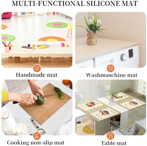 Silicone Clear Table Protector 30x66 in Waterproof Desk Mat Rectangle Silicone Desk Protector mat, Desk Cover for Desktop, Coffee & Dining Table，Table mat, Pastry mat，Non Slip mat