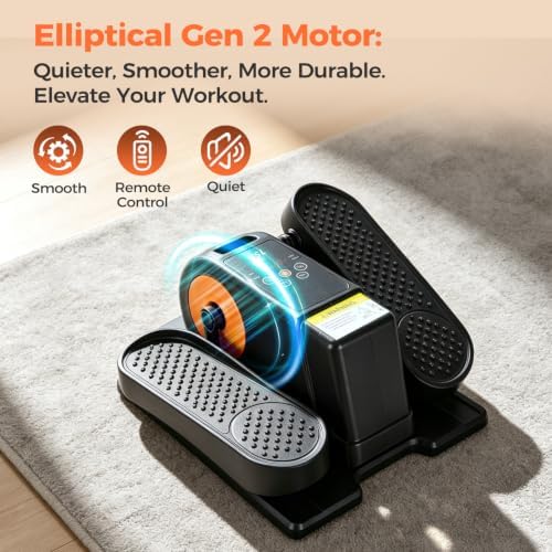 ESL Under Desk Elliptical Machine for Home Office, Seated Pedal Exerciser