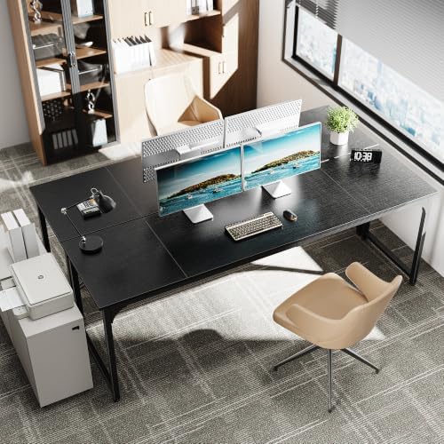 Huuger Computer Desk, 86.6 Inch Home Office Desk